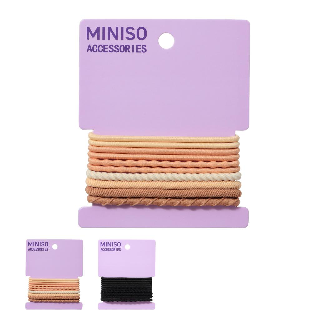 Black Spiral Hair Ties (10 pcs)