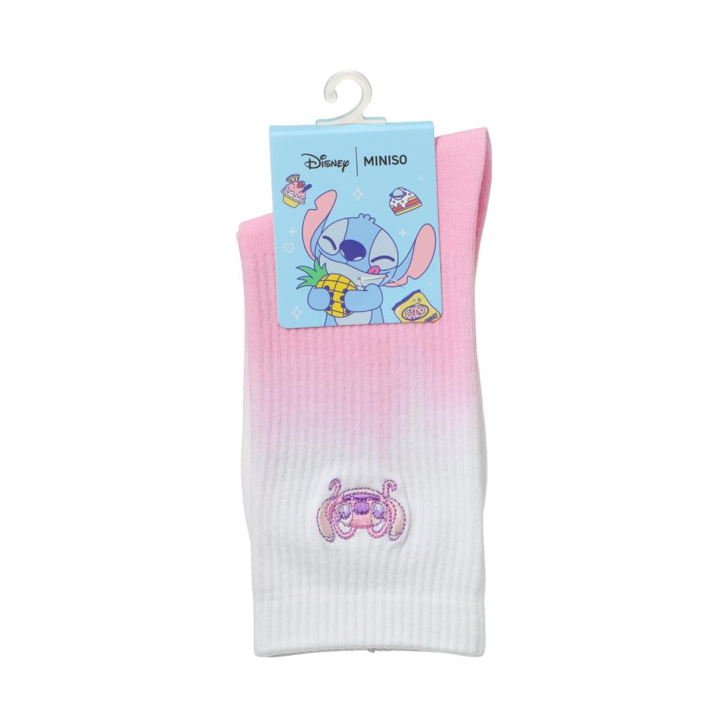 Disney Stitch Dinner Party Collection Embroidered Crew Socks (1 Pair)(Angel)