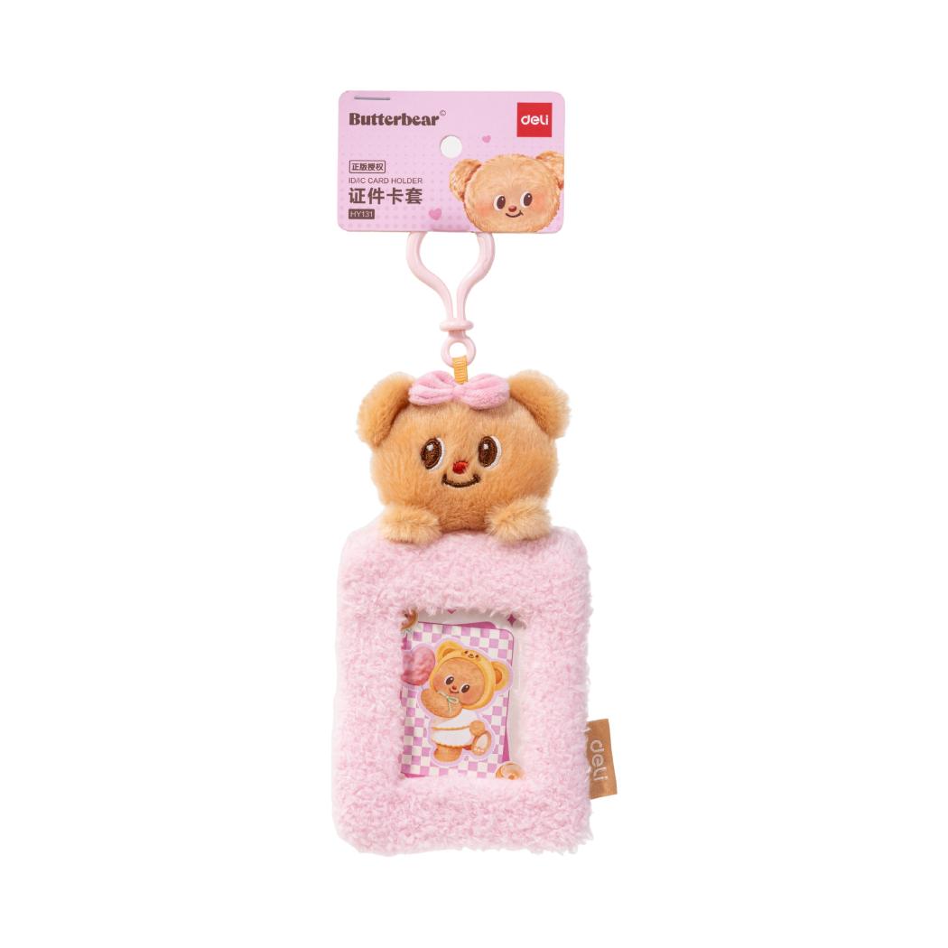 Butterbear Collection Plush Card Holder(Pink)
