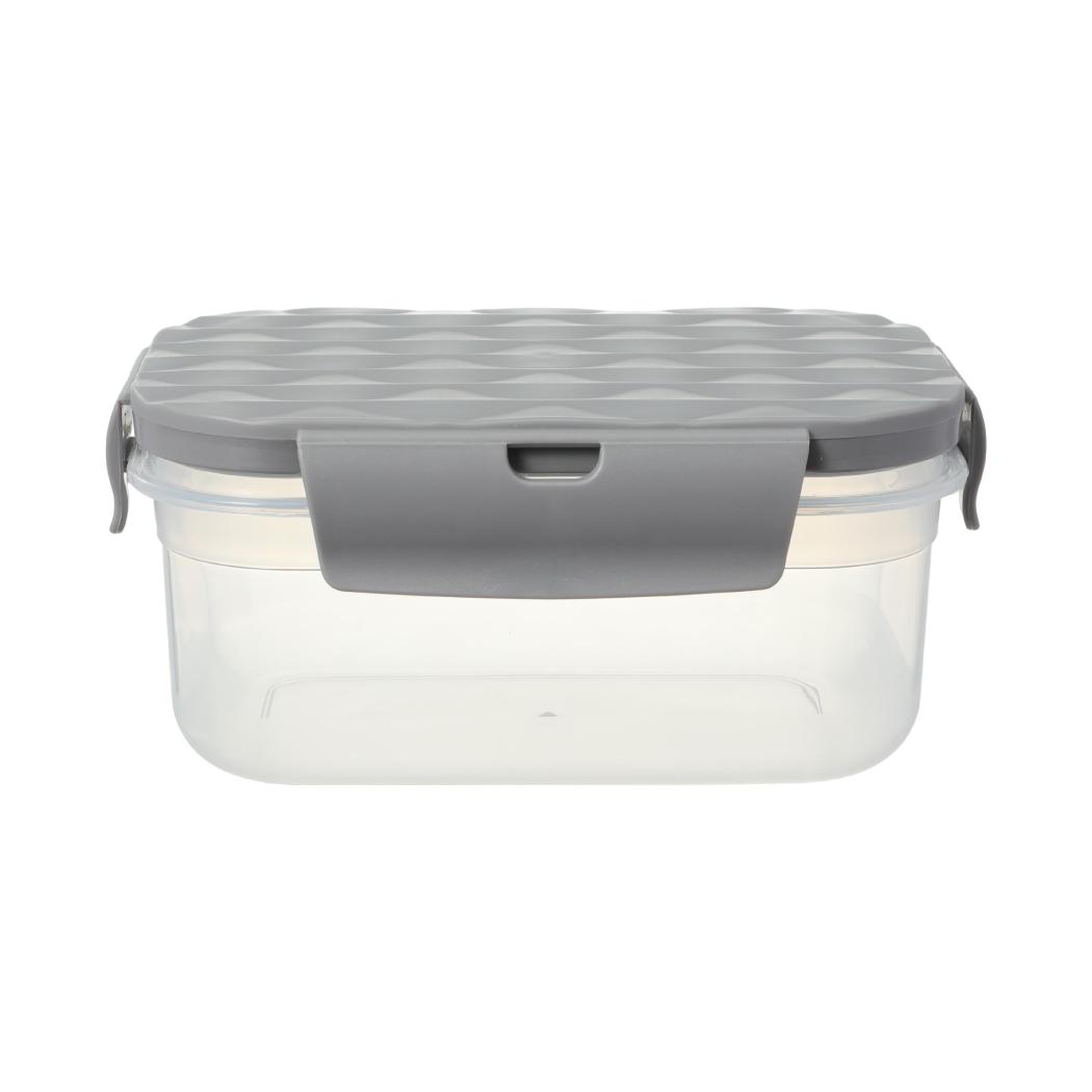 Simple Kitchen Series Food Container with 4 Sided Buckles 500mL(Gray)