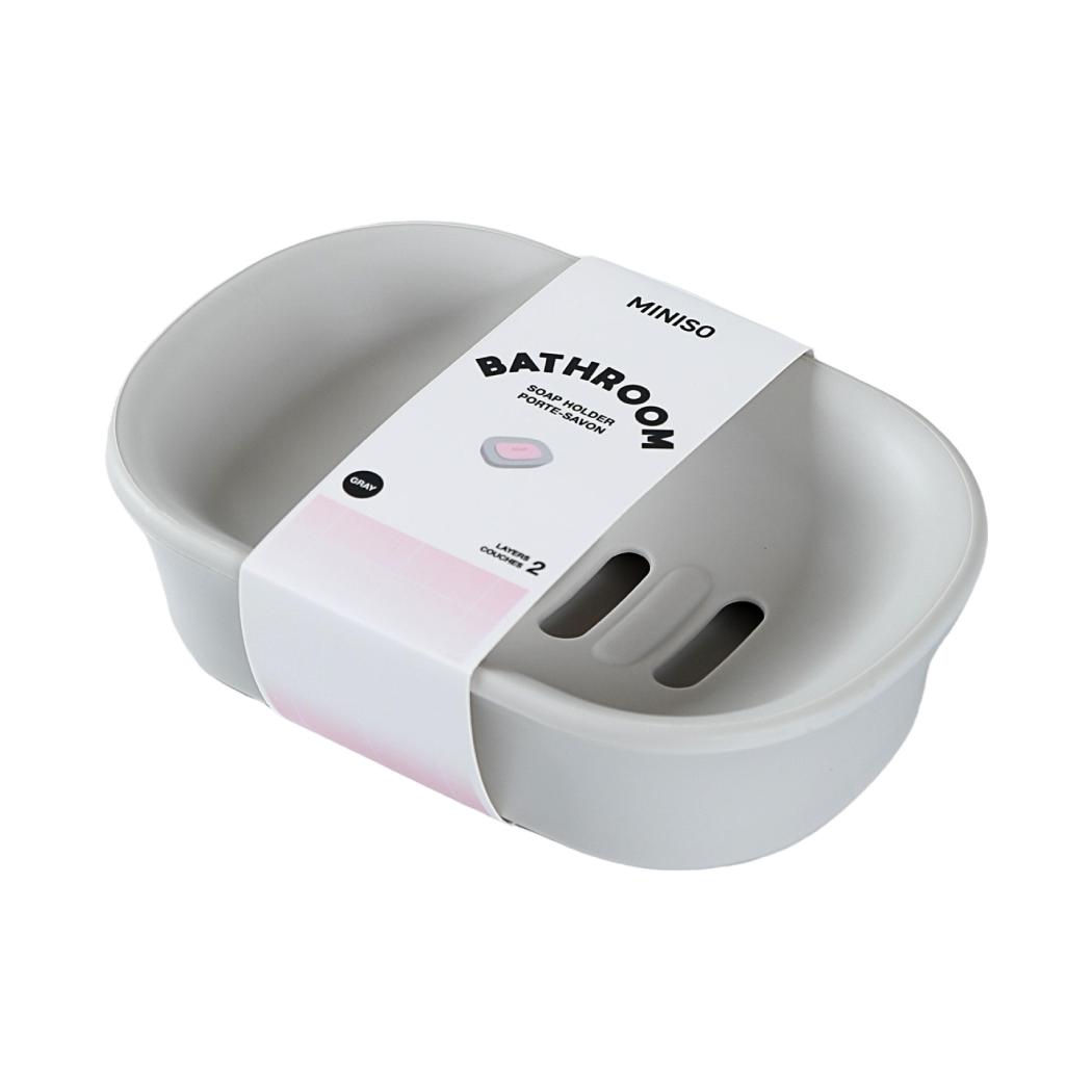 Simple Style Double Layer Soap Holder (Gray)